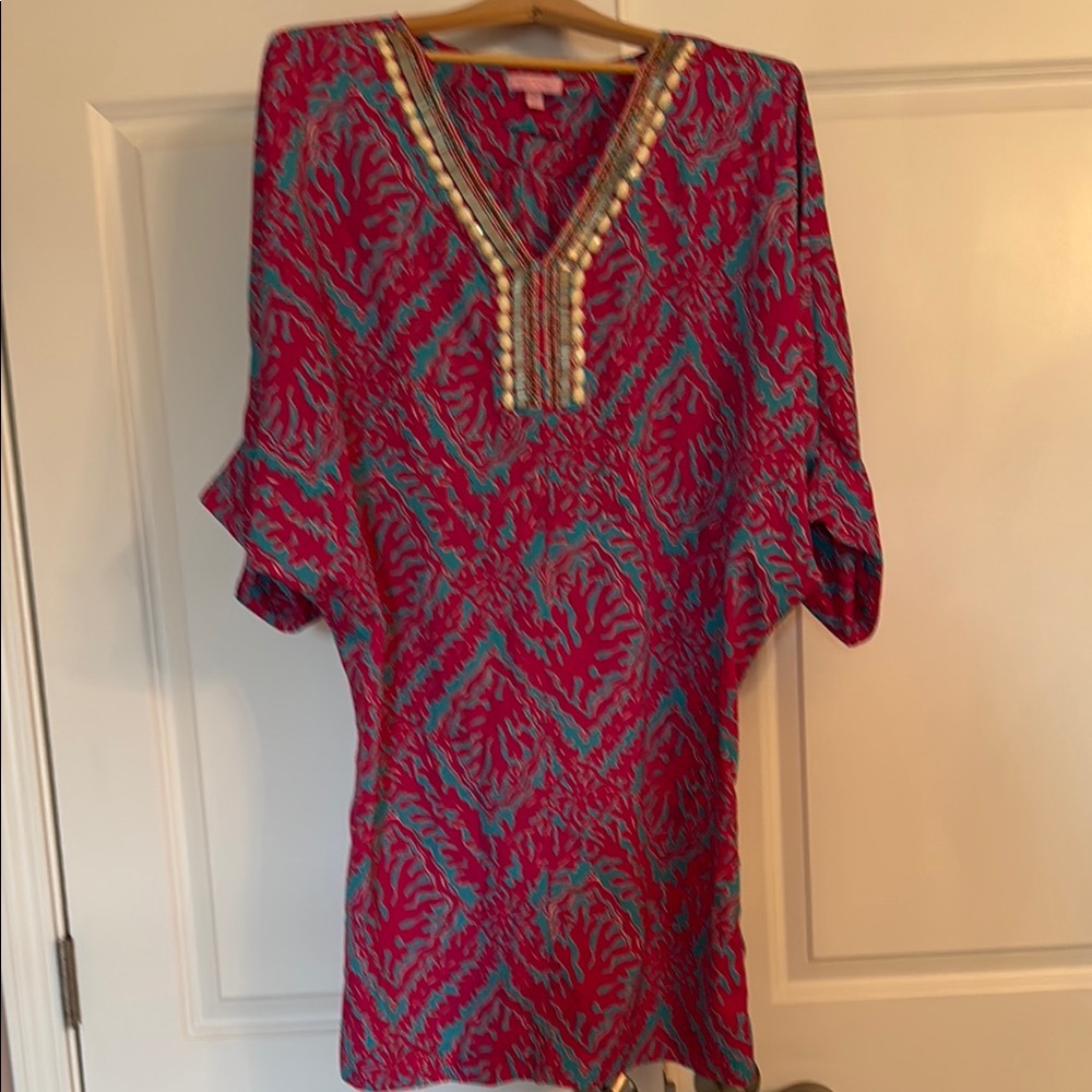 Lilly Pulitzer Pink Embellished Tunic Dress